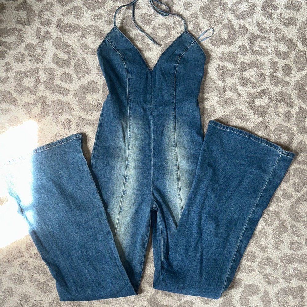 NanaMacs Dark Blue Denim Jumpsuit